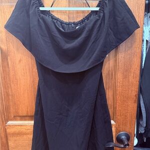 Charles Henry Black Strapless Dress